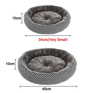 Round Cozy Pet Bed - [sDonut Plush Pet Large, Small, Dog Cat Bed Fluffy Soft Warm Calming Bed Sleeping Kennel Nest 03 - 06hop_name]