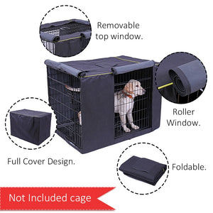 Large Outdoor Waterproof Dog Crate Cover - [sDonut Plush Pet Large, Small, Dog Cat Bed Fluffy Soft Warm Calming Bed Sleeping Kennel Nest 03 - 06hop_name]
