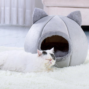 Cat Cozy Igloo Style Cave Bed - [sDonut Plush Pet Large, Small, Dog Cat Bed Fluffy Soft Warm Calming Bed Sleeping Kennel Nest 03 - 06hop_name]