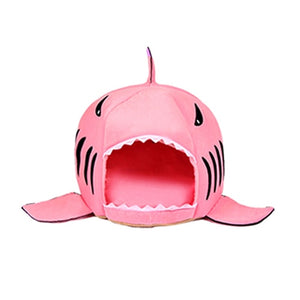 Shark Cave Style Pet Bed - [sDonut Plush Pet Large, Small, Dog Cat Bed Fluffy Soft Warm Calming Bed Sleeping Kennel Nest 03 - 06hop_name]