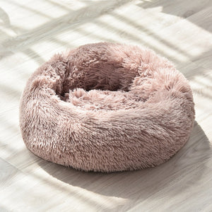 Super plush Round Pet Bed - [sDonut Plush Pet Large, Small, Dog Cat Bed Fluffy Soft Warm Calming Bed Sleeping Kennel Nest 03 - 06hop_name]